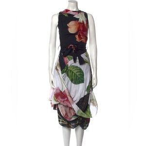Vivienne Westwood Anglomania Floral Eight Midi Dress Navy Ditsy Floral 42IT